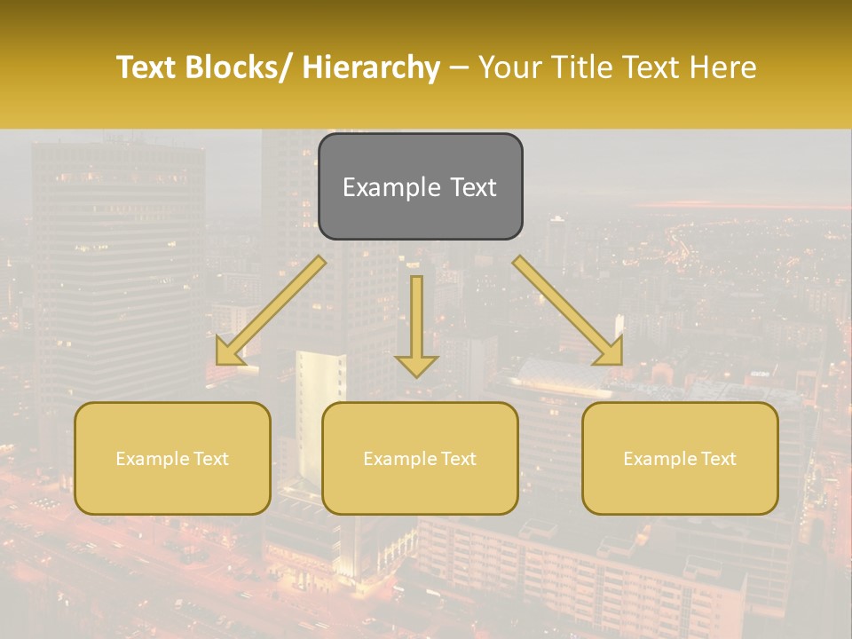 A Picture Of A City At Night Time PowerPoint Template
