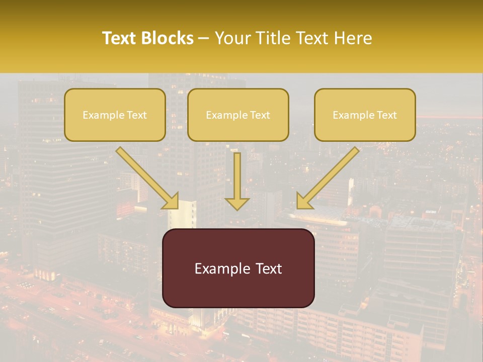 A Picture Of A City At Night Time PowerPoint Template