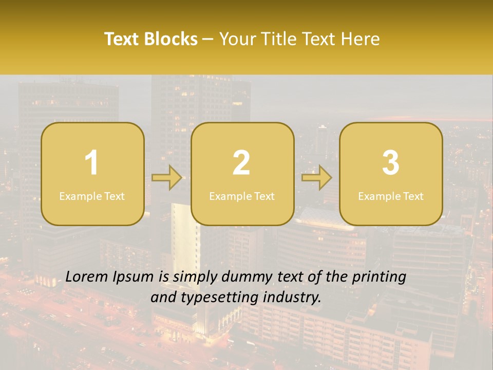 A Picture Of A City At Night Time PowerPoint Template