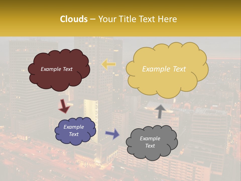 A Picture Of A City At Night Time PowerPoint Template