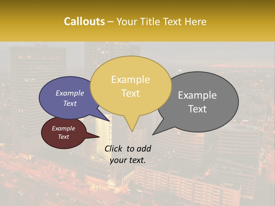 A Picture Of A City At Night Time PowerPoint Template