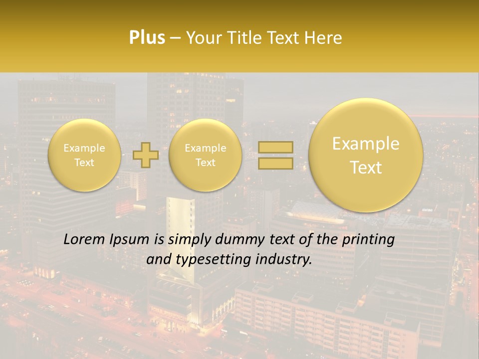 A Picture Of A City At Night Time PowerPoint Template