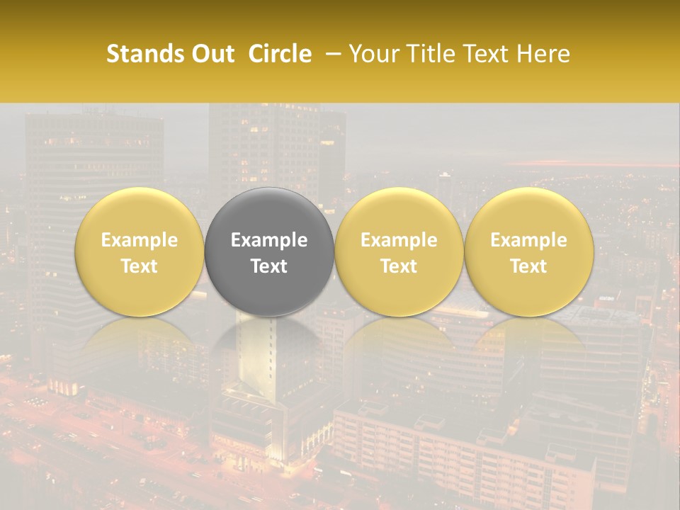 A Picture Of A City At Night Time PowerPoint Template