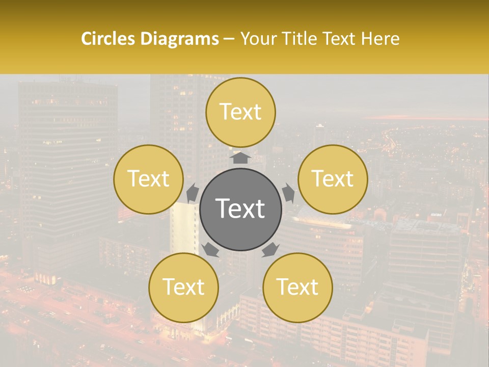 A Picture Of A City At Night Time PowerPoint Template