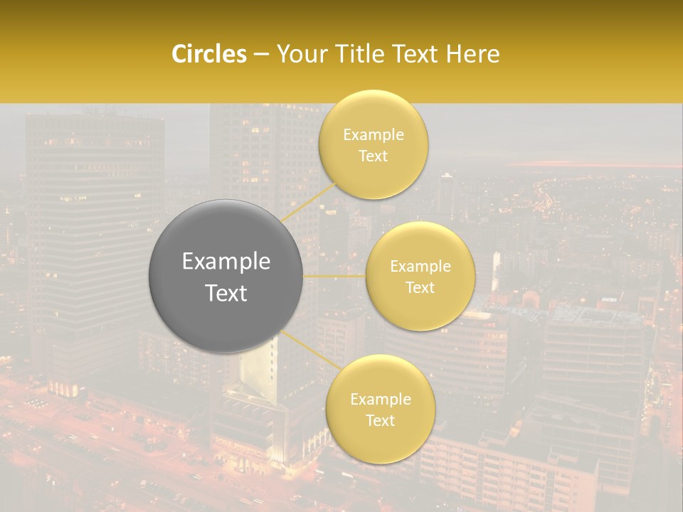 A Picture Of A City At Night Time PowerPoint Template