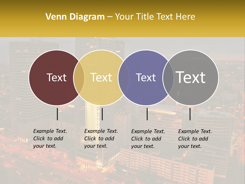 A Picture Of A City At Night Time PowerPoint Template