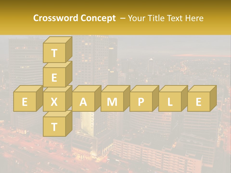 A Picture Of A City At Night Time PowerPoint Template