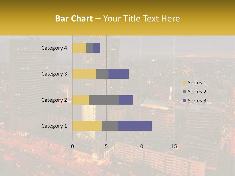 A Picture Of A City At Night Time PowerPoint Template