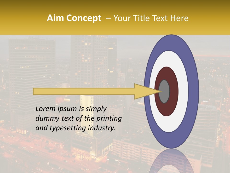 A Picture Of A City At Night Time PowerPoint Template