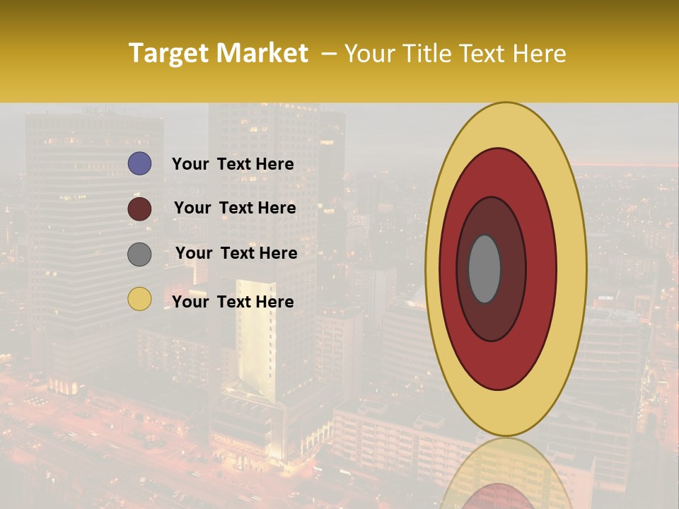 A Picture Of A City At Night Time PowerPoint Template