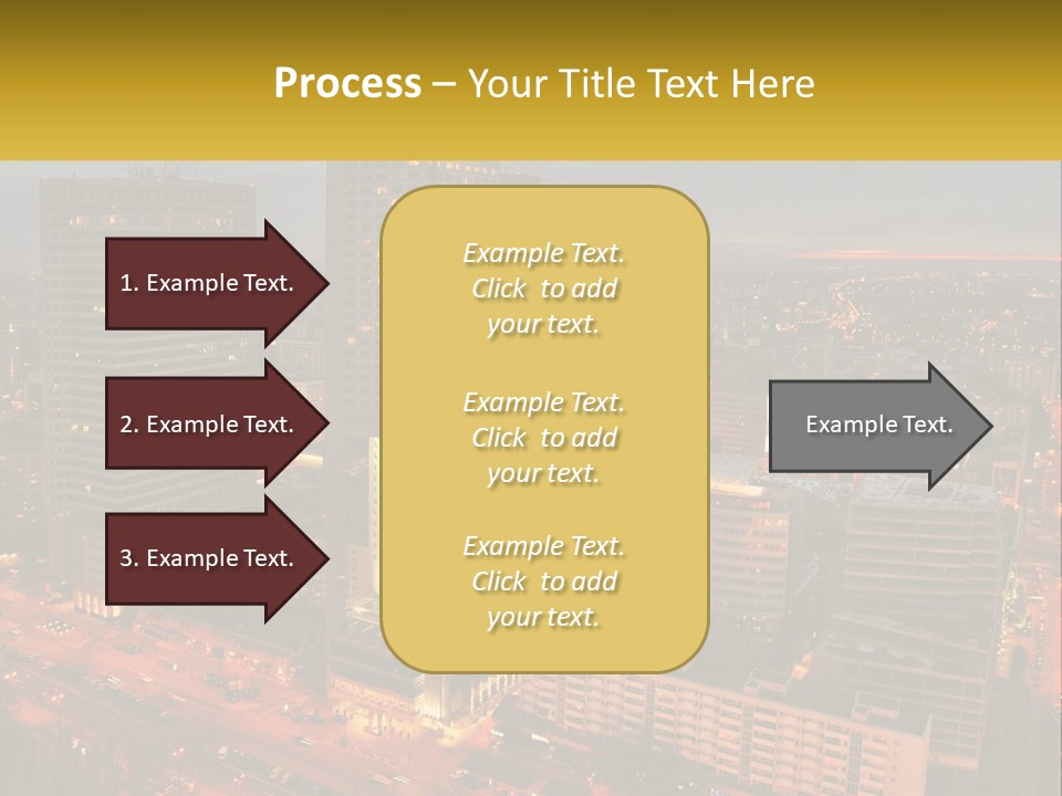 A Picture Of A City At Night Time PowerPoint Template