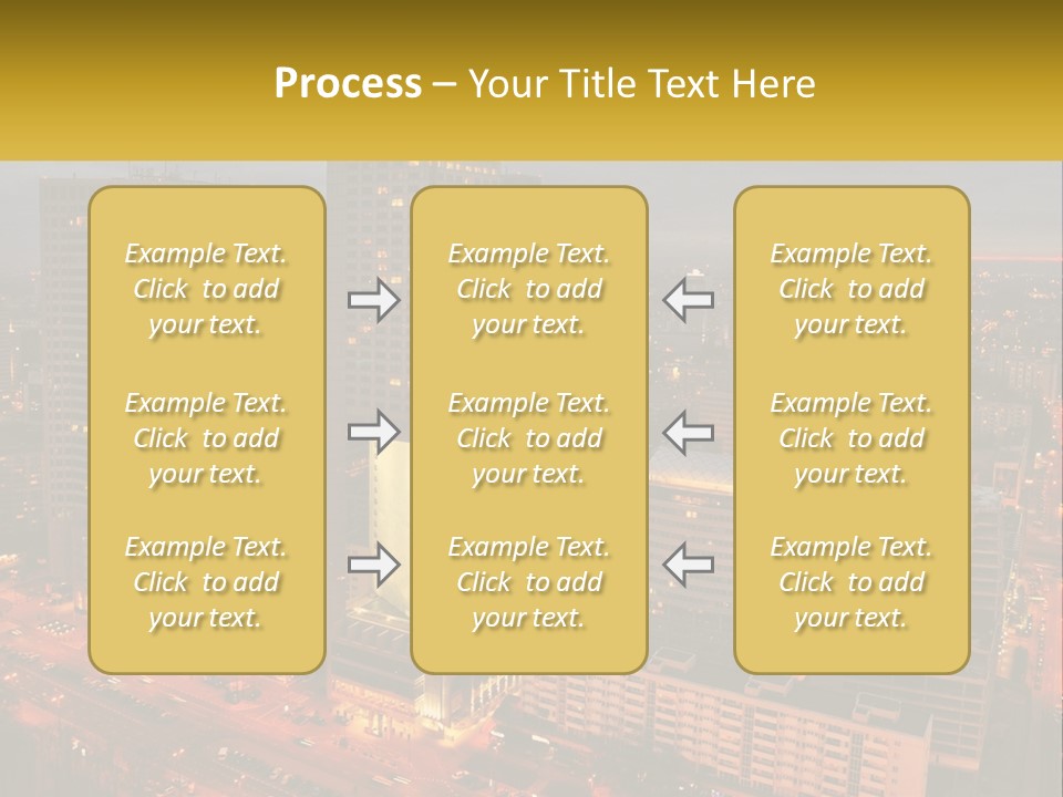 A Picture Of A City At Night Time PowerPoint Template