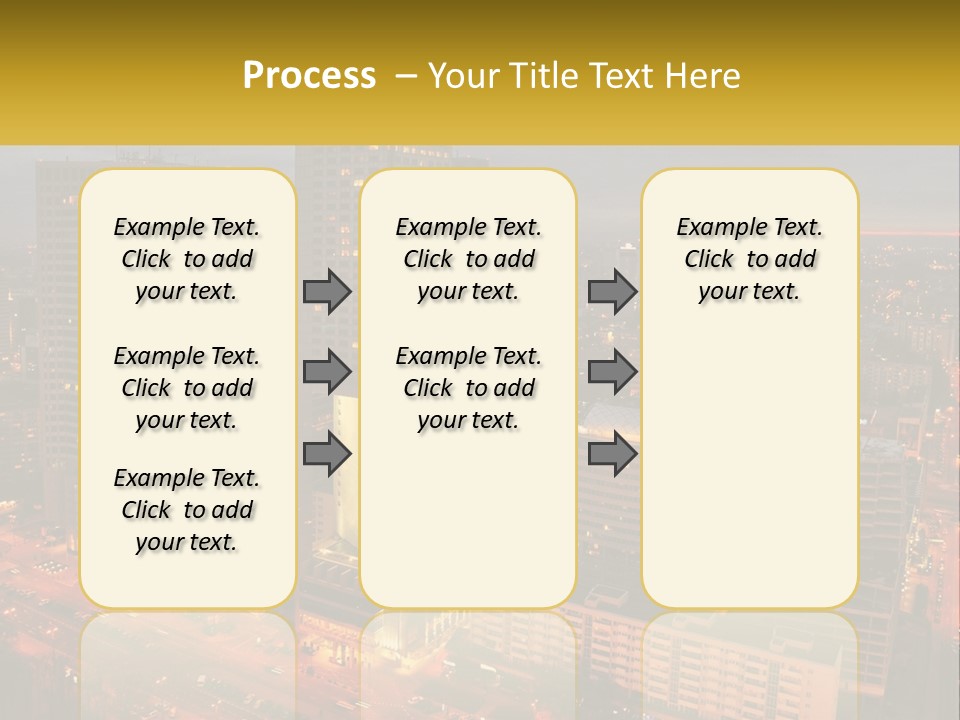 A Picture Of A City At Night Time PowerPoint Template