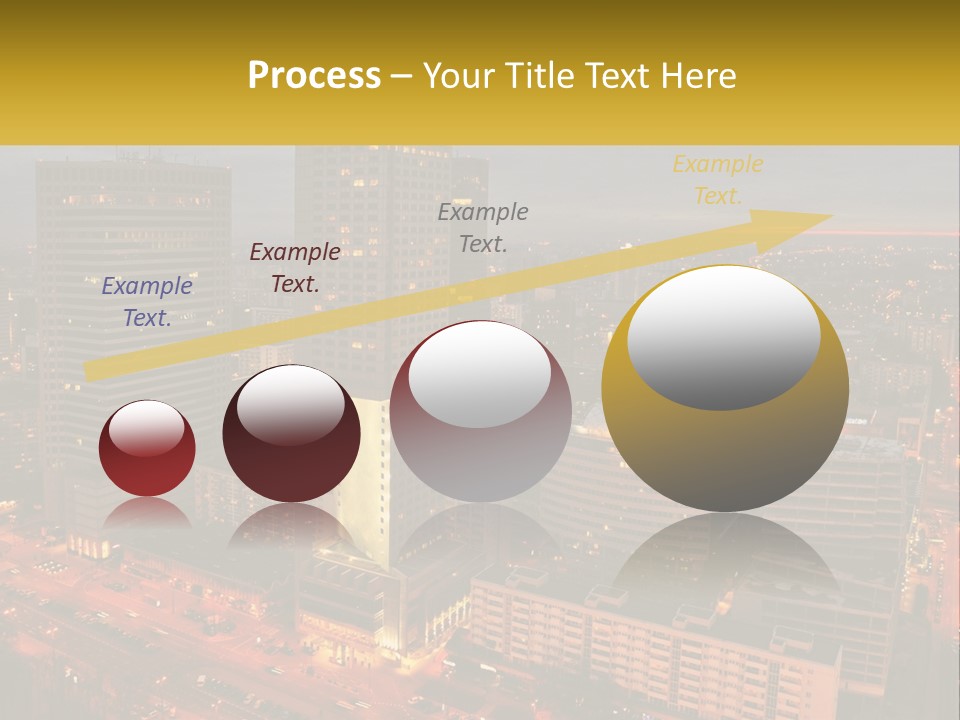 A Picture Of A City At Night Time PowerPoint Template