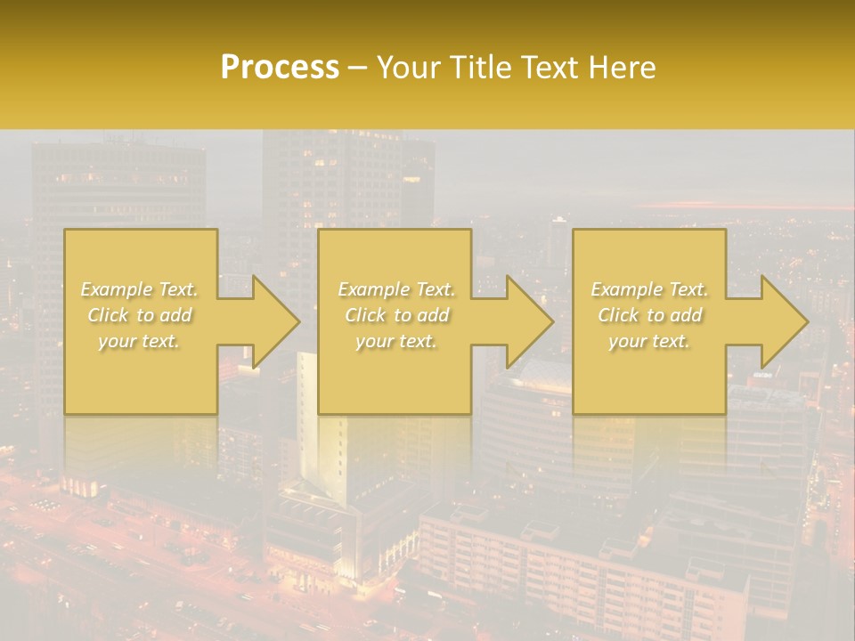 A Picture Of A City At Night Time PowerPoint Template