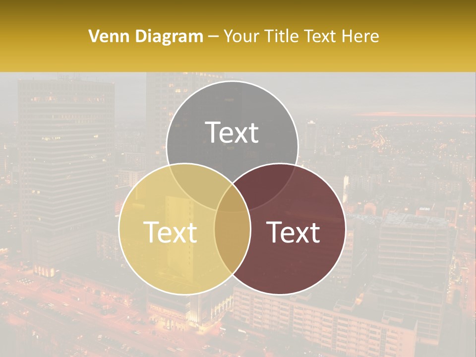 A Picture Of A City At Night Time PowerPoint Template