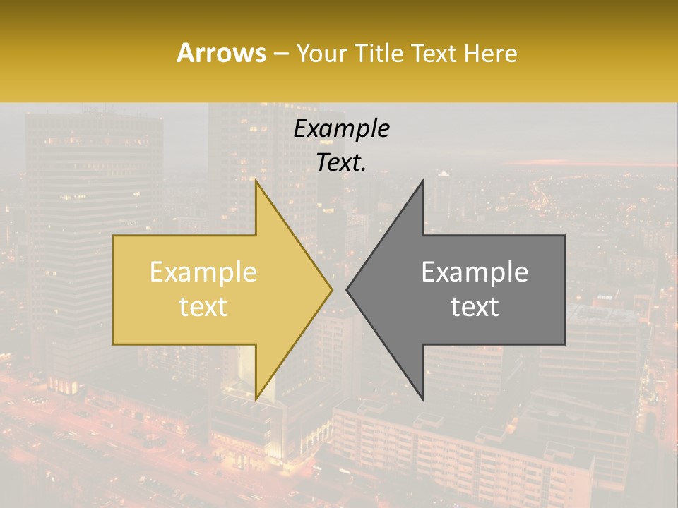 A Picture Of A City At Night Time PowerPoint Template