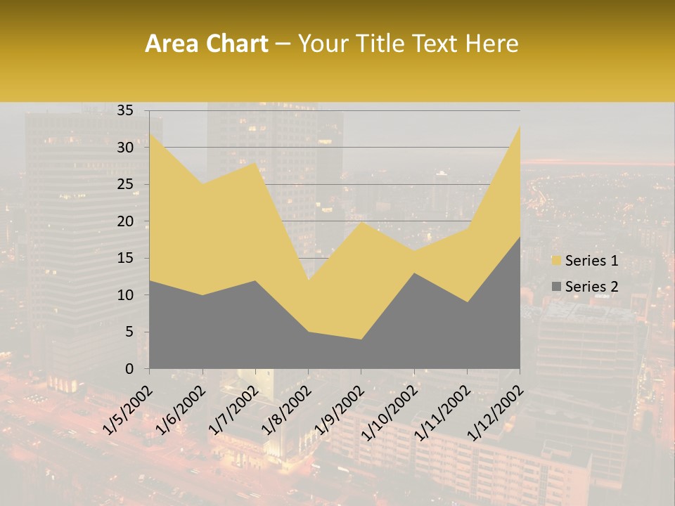A Picture Of A City At Night Time PowerPoint Template