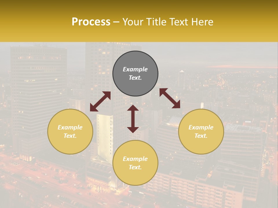 A Picture Of A City At Night Time PowerPoint Template