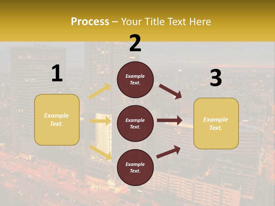 A Picture Of A City At Night Time PowerPoint Template