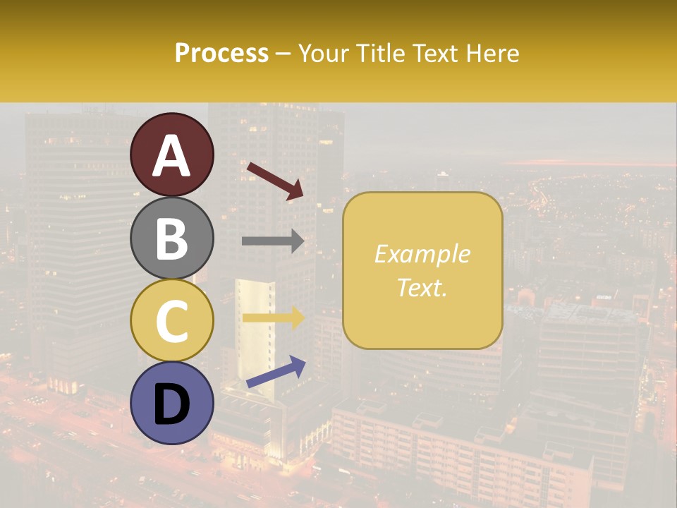 A Picture Of A City At Night Time PowerPoint Template