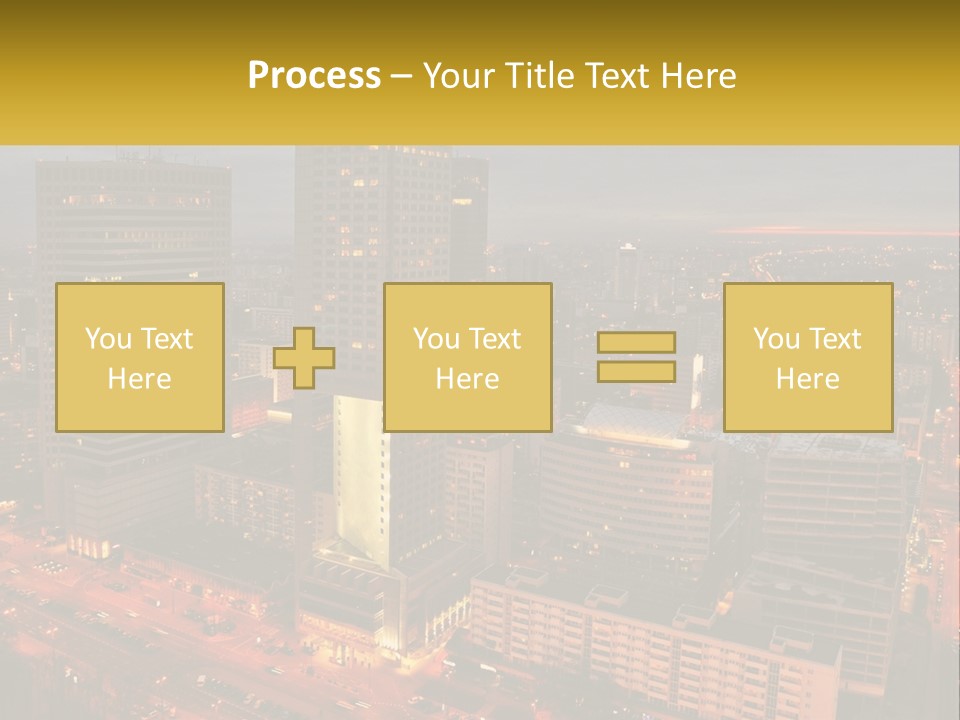 A Picture Of A City At Night Time PowerPoint Template