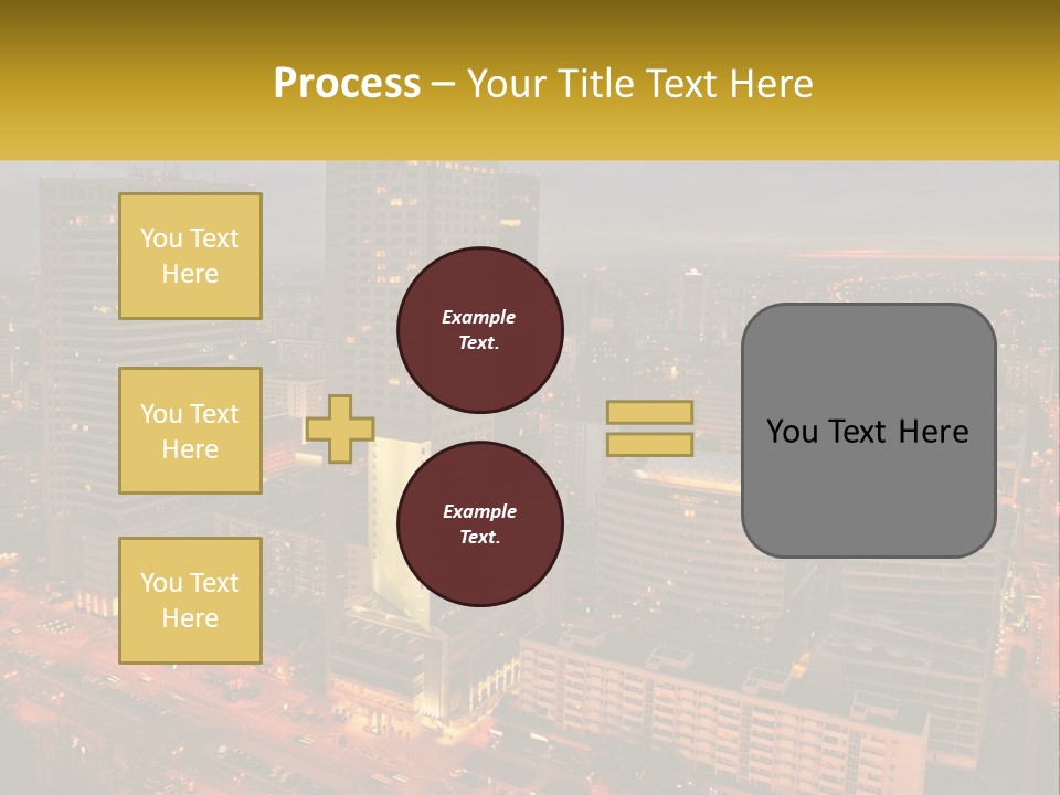 A Picture Of A City At Night Time PowerPoint Template