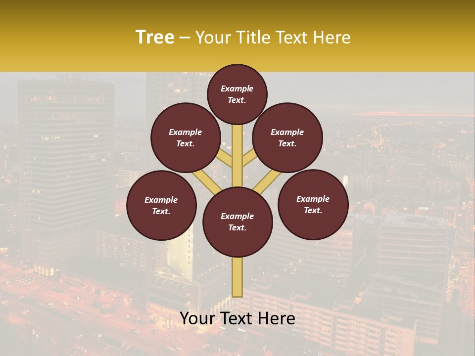 A Picture Of A City At Night Time PowerPoint Template