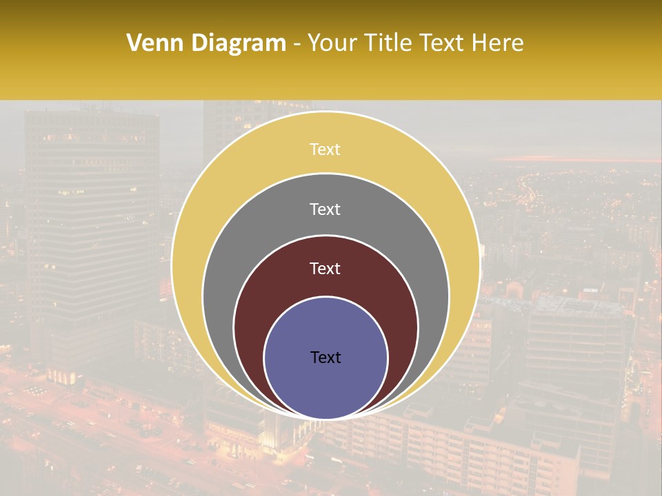 A Picture Of A City At Night Time PowerPoint Template