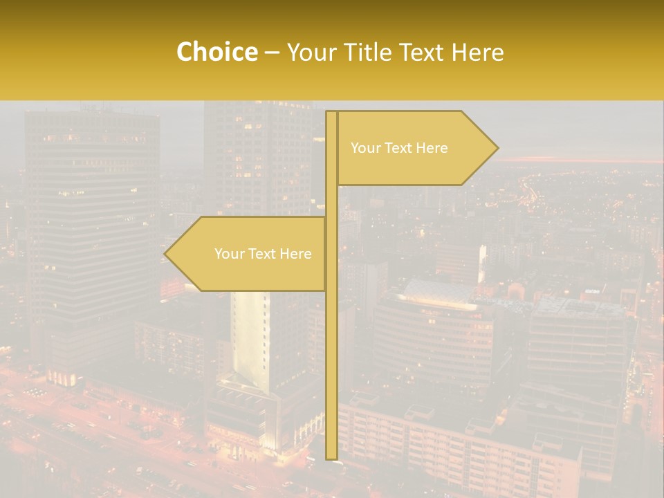 A Picture Of A City At Night Time PowerPoint Template