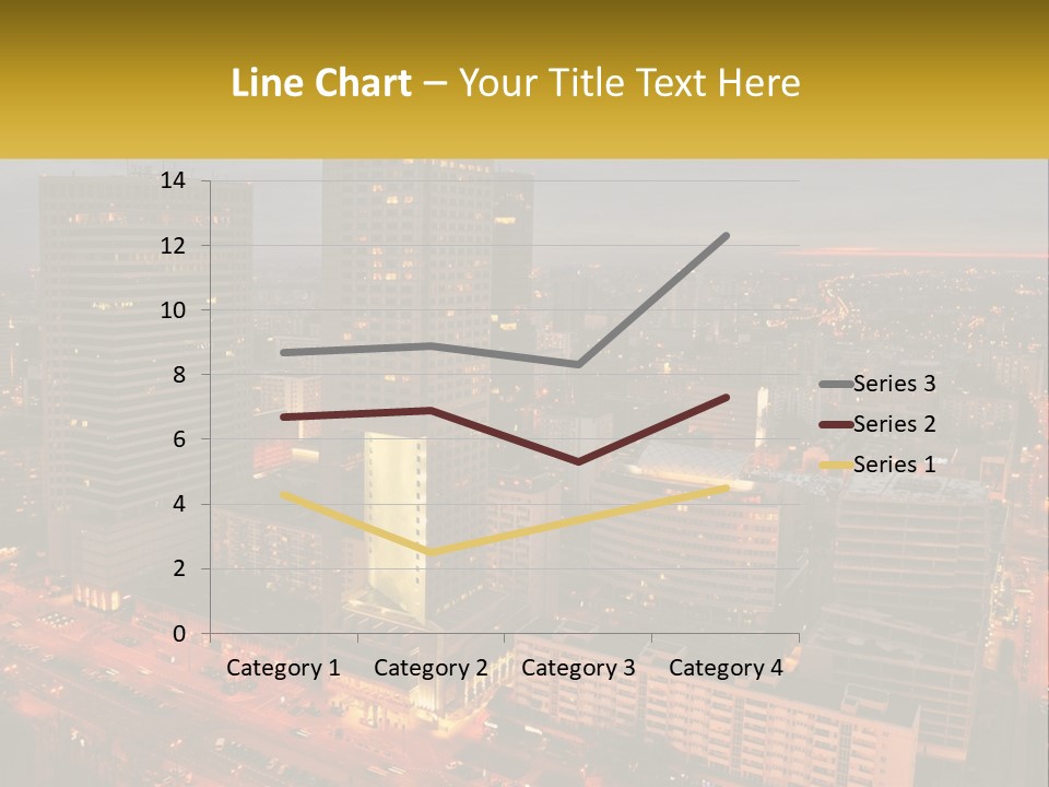 A Picture Of A City At Night Time PowerPoint Template
