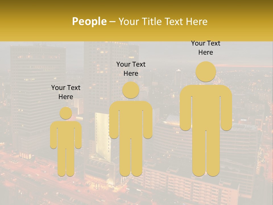 A Picture Of A City At Night Time PowerPoint Template