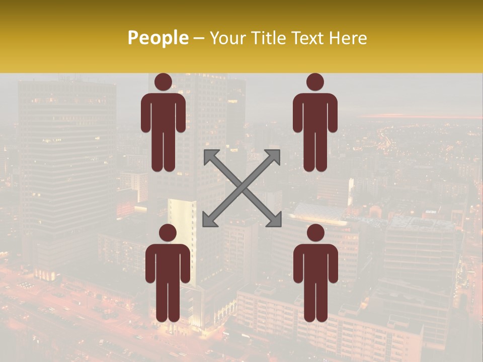 A Picture Of A City At Night Time PowerPoint Template