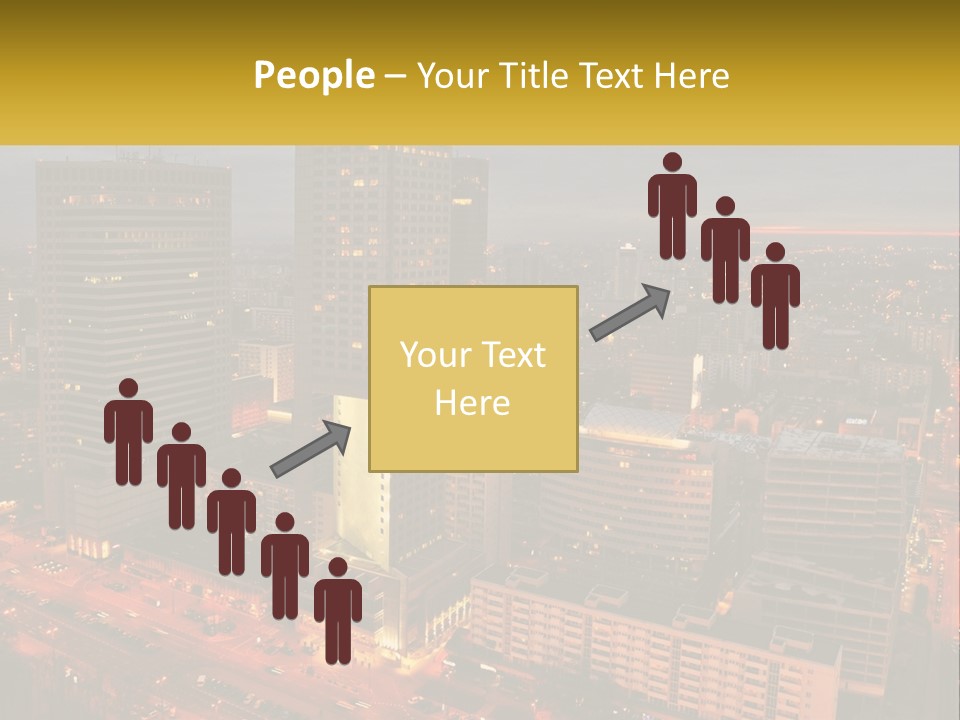 A Picture Of A City At Night Time PowerPoint Template