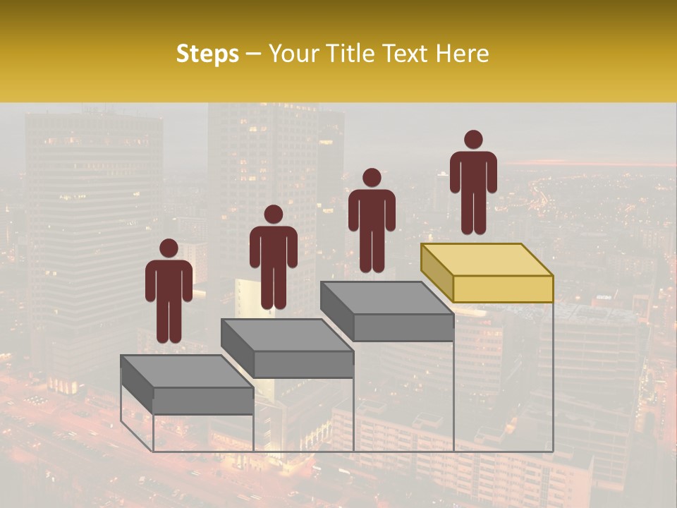 A Picture Of A City At Night Time PowerPoint Template