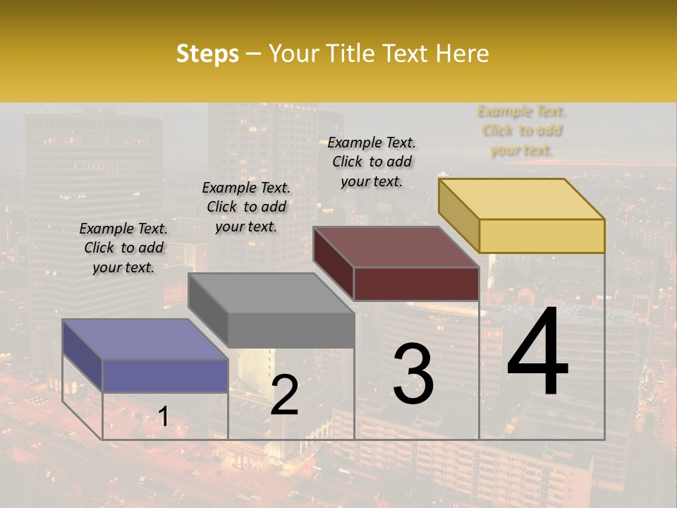 A Picture Of A City At Night Time PowerPoint Template