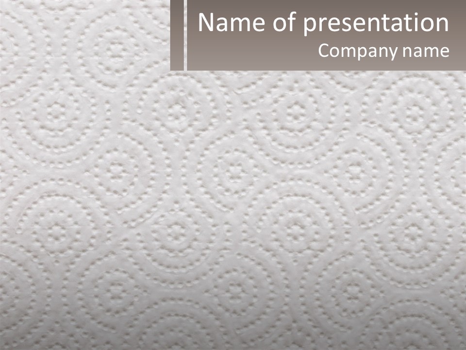 A Close Up Of A Mattress With A Name Tag On It PowerPoint Template