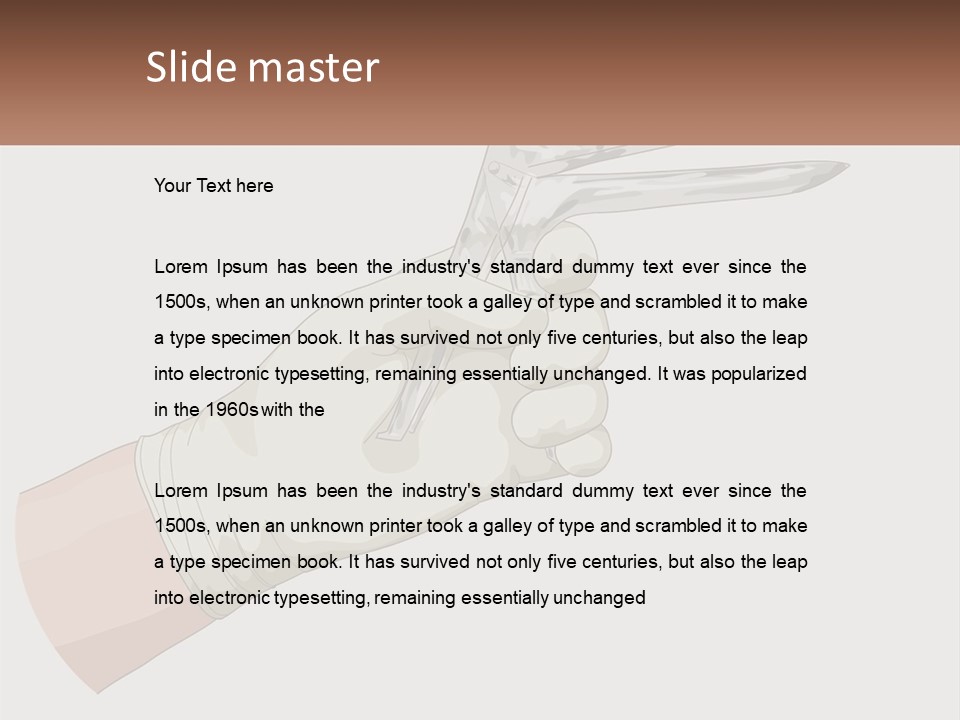 A Person Holding A Pair Of Scissors In Their Hand PowerPoint Template