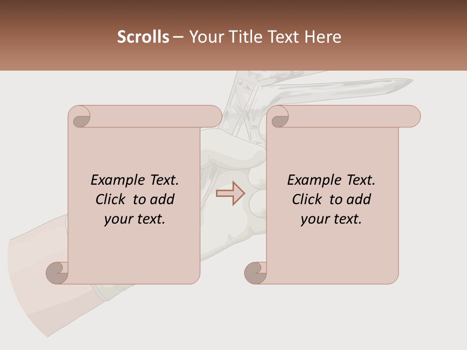 A Person Holding A Pair Of Scissors In Their Hand PowerPoint Template