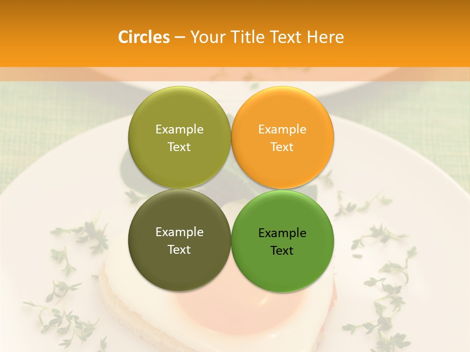 Two Plates With Food On Them On A Table PowerPoint Template