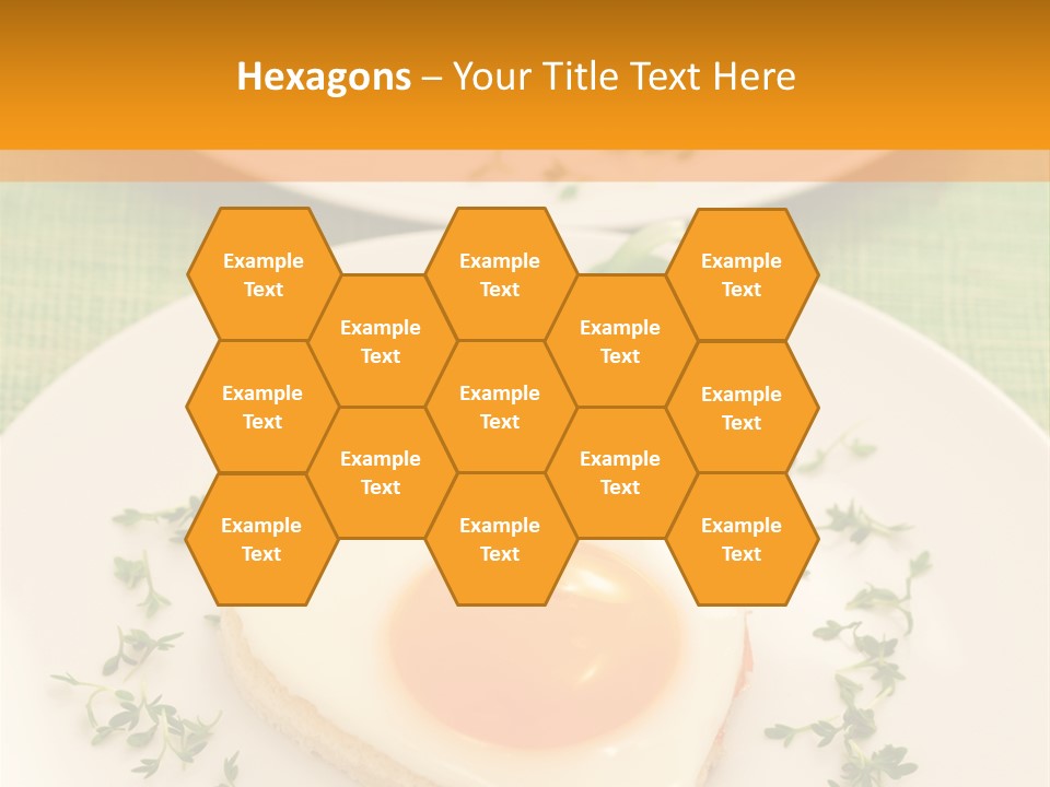 Two Plates With Food On Them On A Table PowerPoint Template