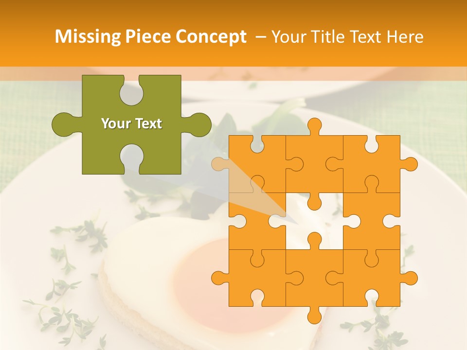 Two Plates With Food On Them On A Table PowerPoint Template