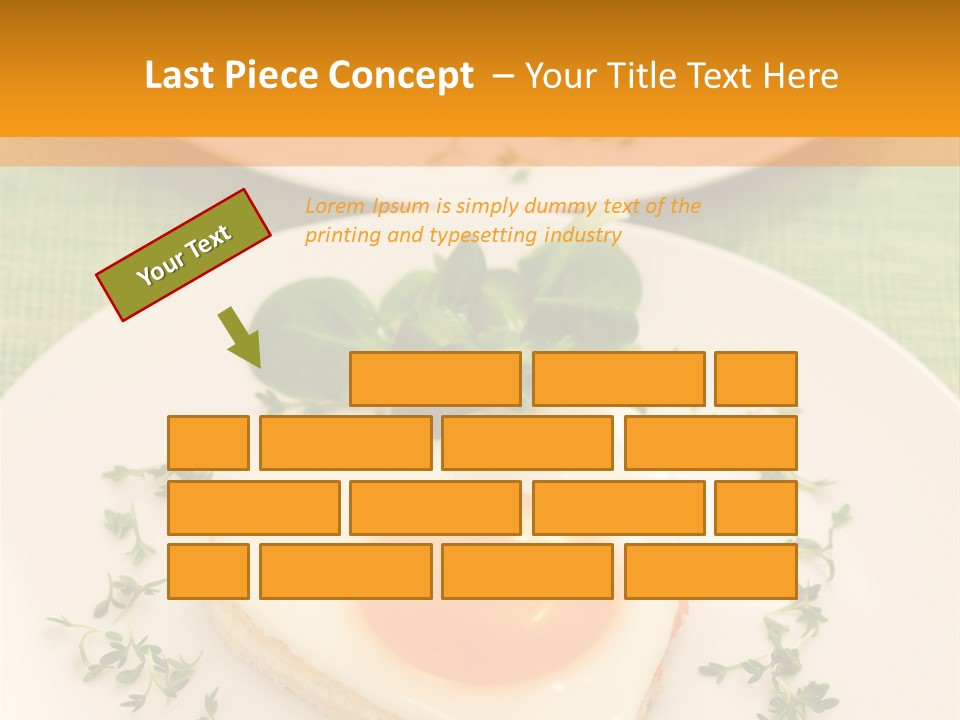 Two Plates With Food On Them On A Table PowerPoint Template