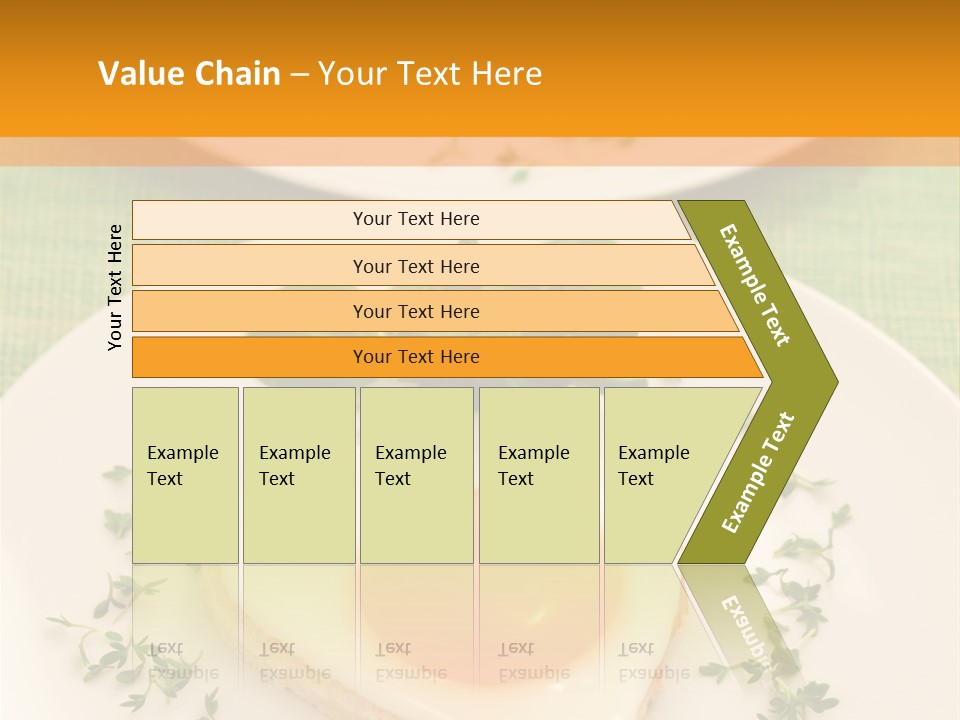 Two Plates With Food On Them On A Table PowerPoint Template
