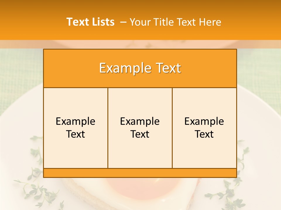 Two Plates With Food On Them On A Table PowerPoint Template