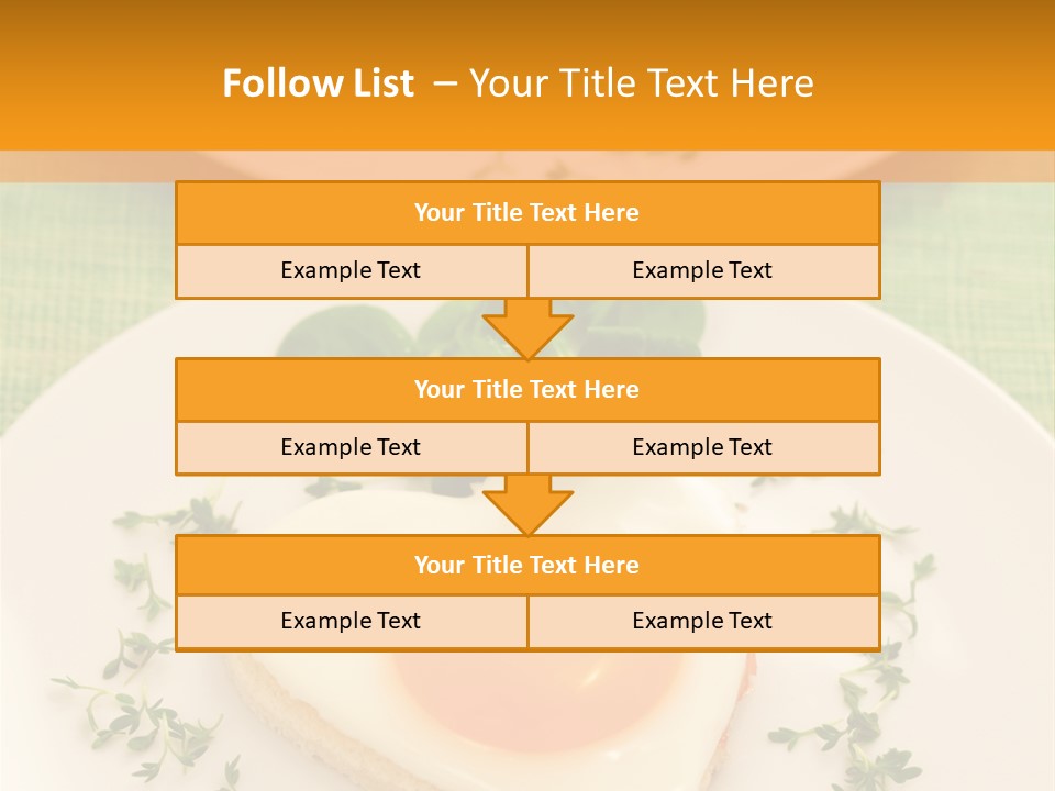 Two Plates With Food On Them On A Table PowerPoint Template