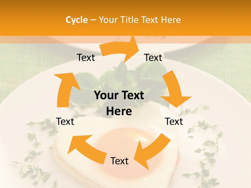 Two Plates With Food On Them On A Table PowerPoint Template