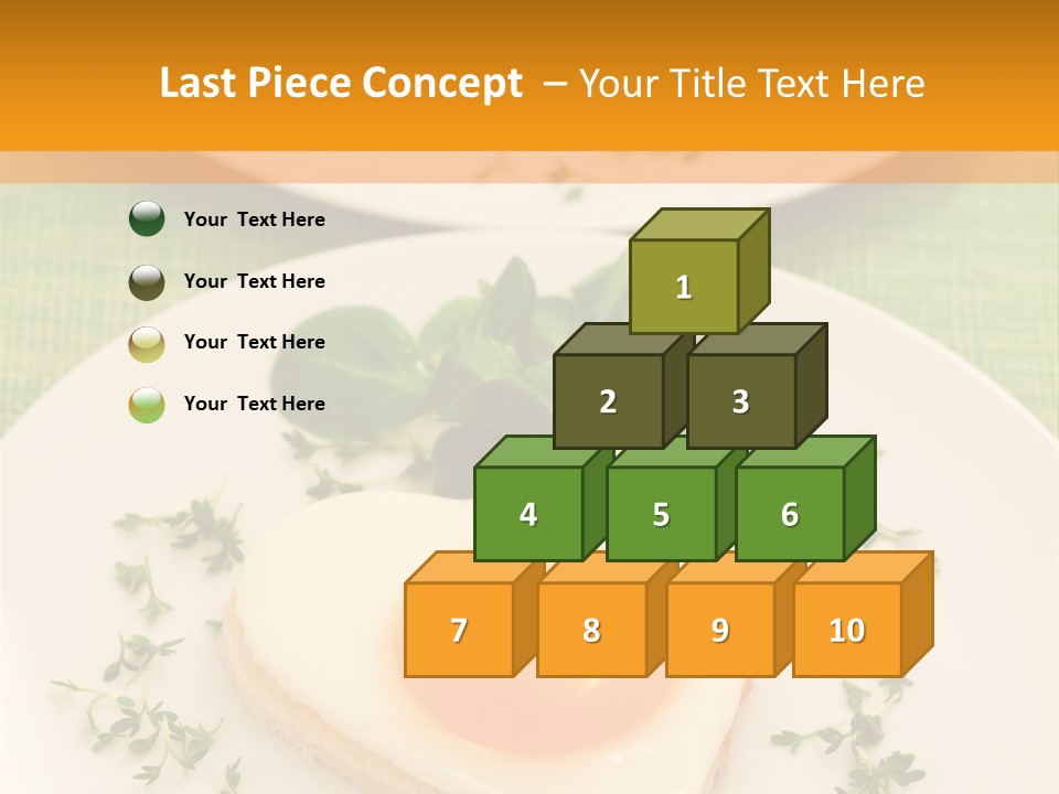 Two Plates With Food On Them On A Table PowerPoint Template