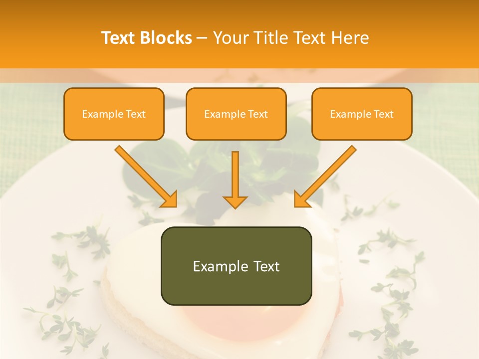 Two Plates With Food On Them On A Table PowerPoint Template