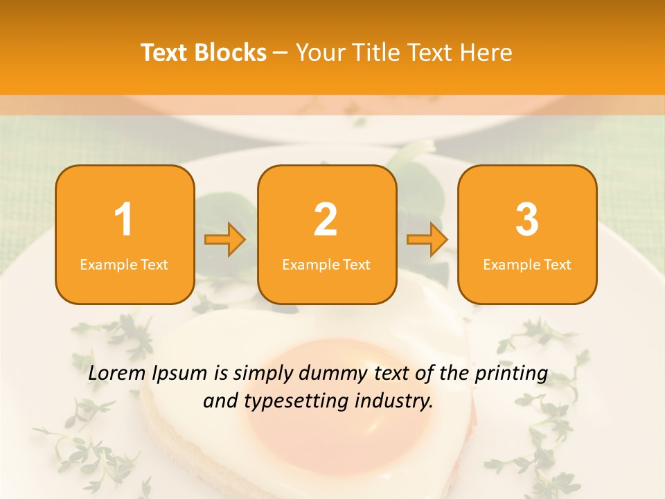 Two Plates With Food On Them On A Table PowerPoint Template